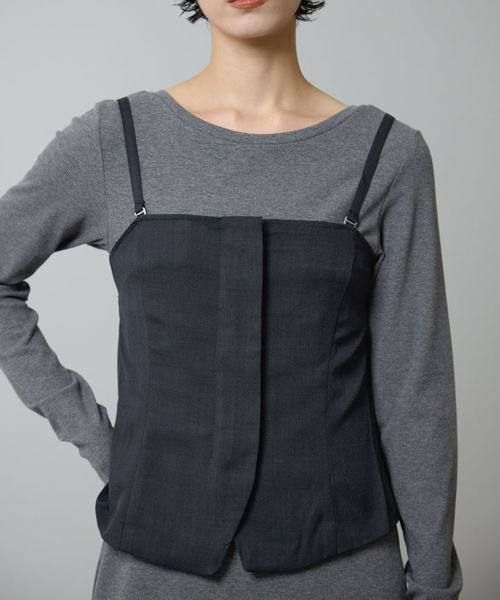 (eliuu)Zip Camisole Bustier