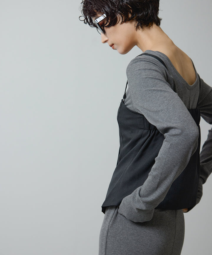 (eliuu)Zip Camisole Bustier
