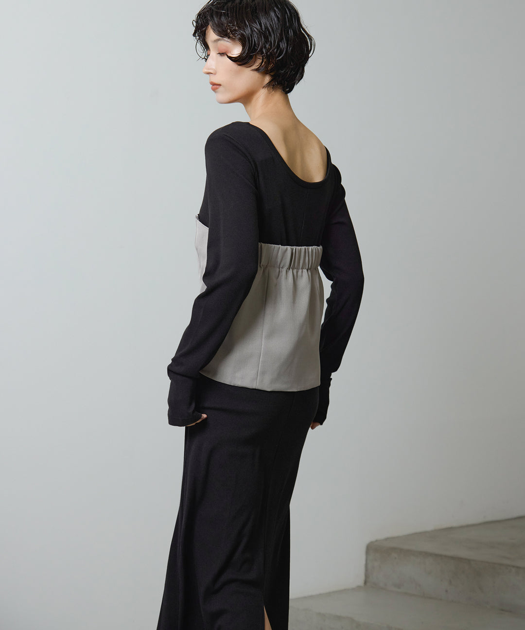 (eliuu)Zip Camisole Bustier