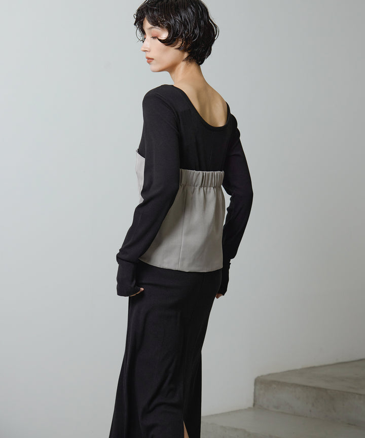 (eliuu)Zip Camisole Bustier