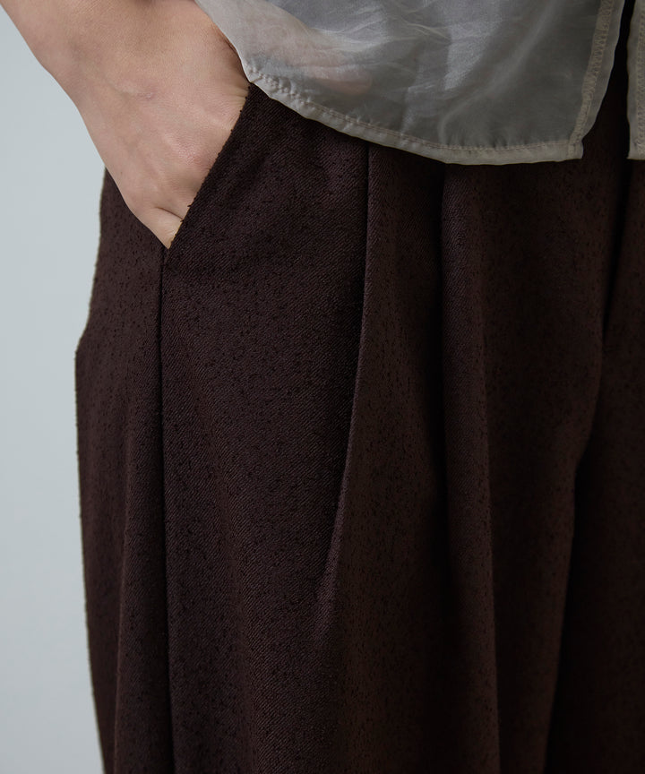 [3SET]Sheer Frill Bustier + Basic Cut Camisole + Slub Tweed Slucks