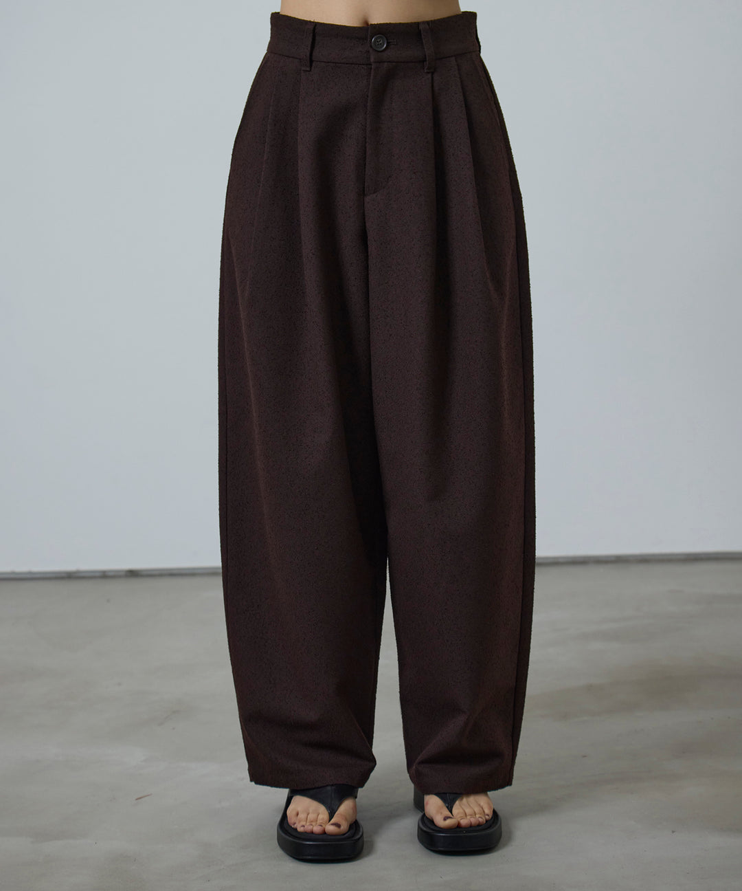 [3SET]Sheer Frill Bustier + Basic Cut Camisole + Slub Tweed Slucks