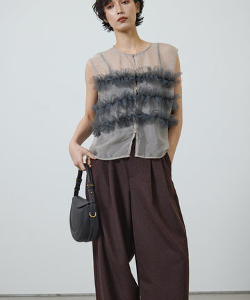 eliuu)Slub Tweed Slucks – MIELI INVARIANT