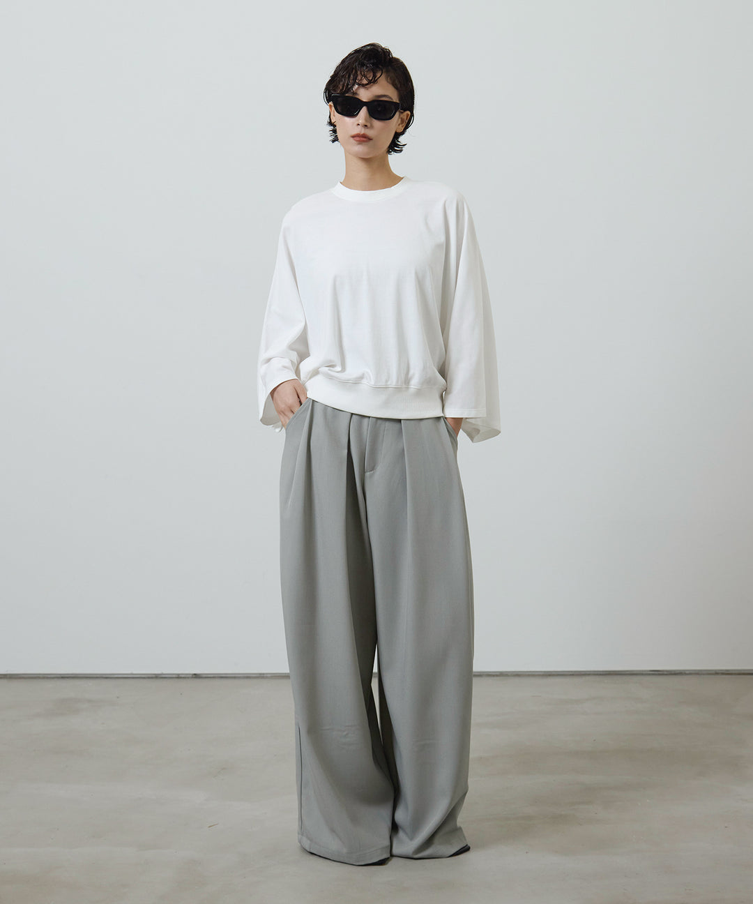(eliuu)KIMONO Wide Tee