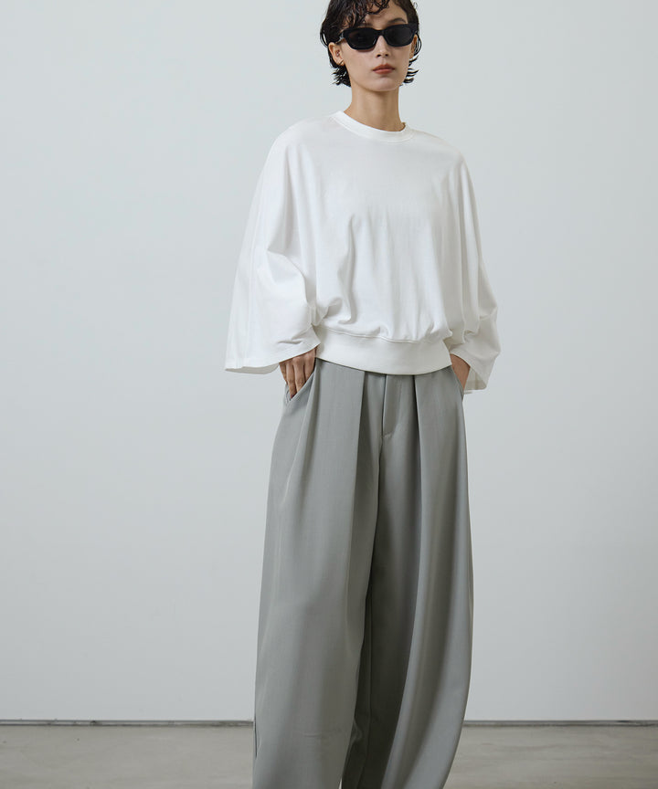 (eliuu)Slim Belt Flare Slacks
