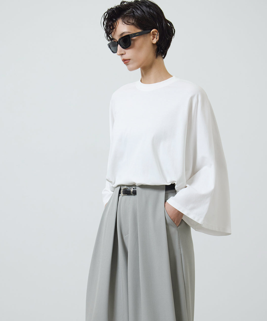 (eliuu)KIMONO Wide Tee
