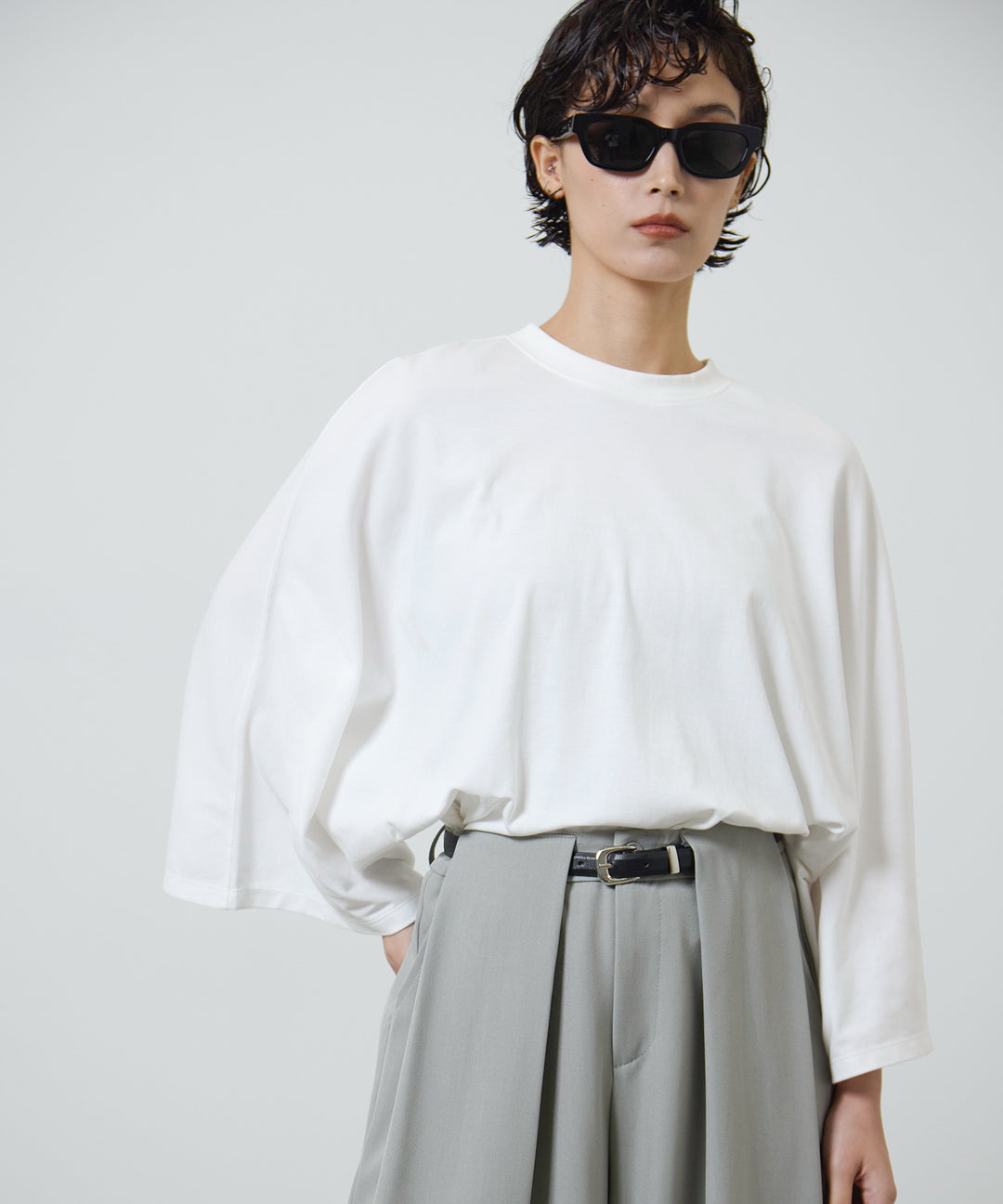 (eliuu)KIMONO Wide Tee