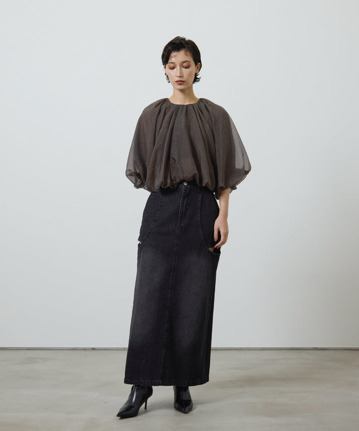 (eliuu)Hole Denim Skirt