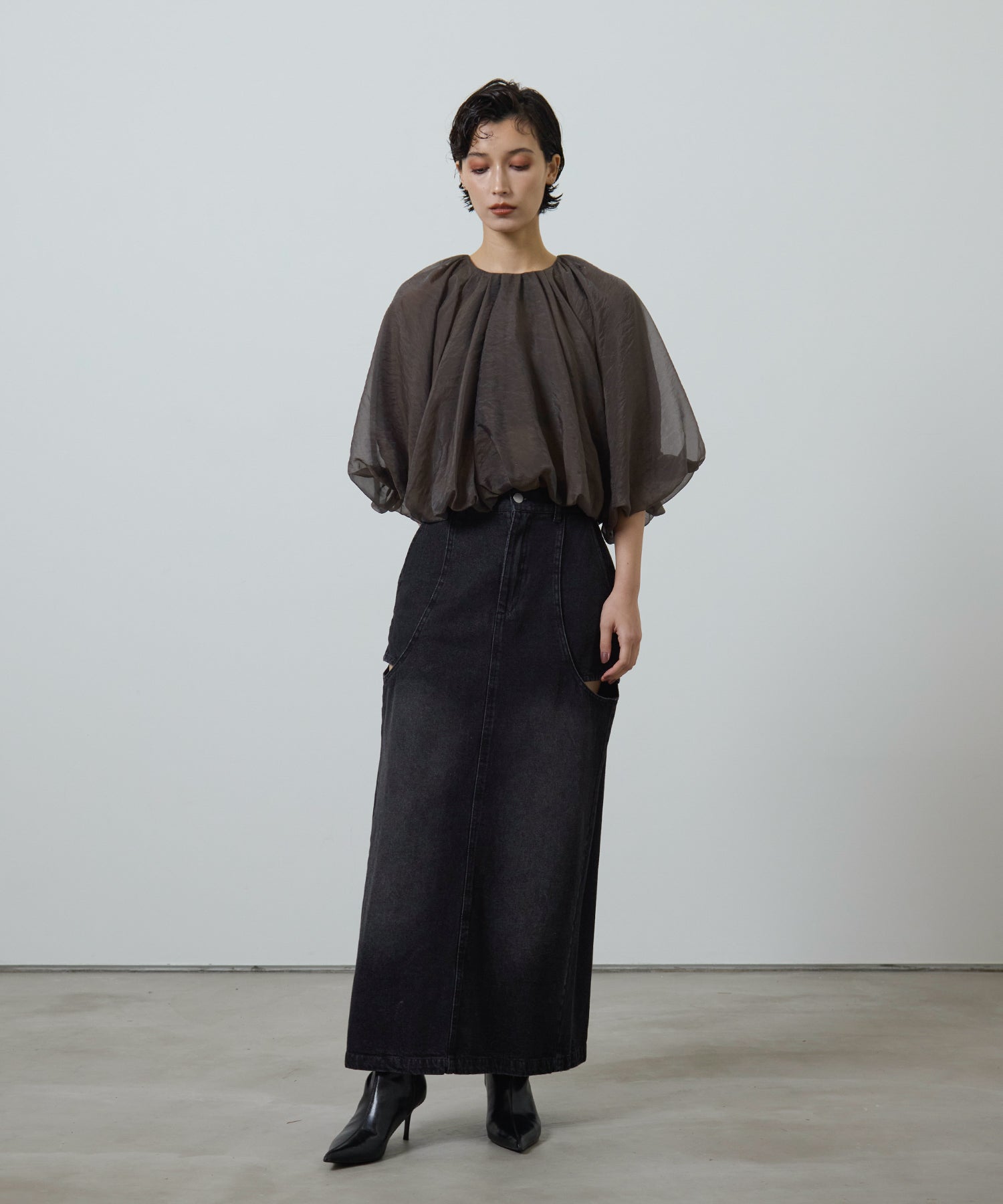ジャケット・アウター MIELI INVARIANT Hybrid Flare Silk Coat 81M3Uq7BAeL._UY350_.jpg