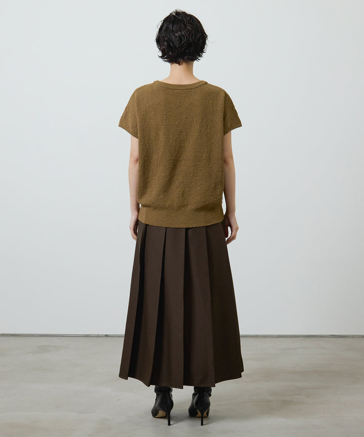 (eliuu)Pleated Long Skirt
