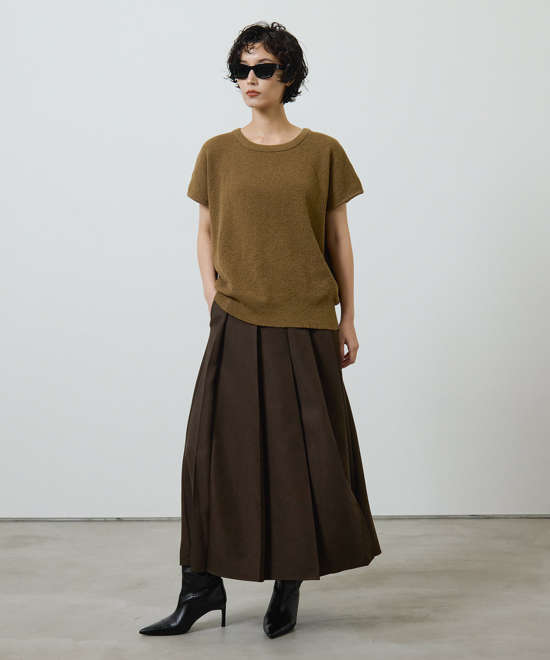 (eliuu)Boucle Loose Knit