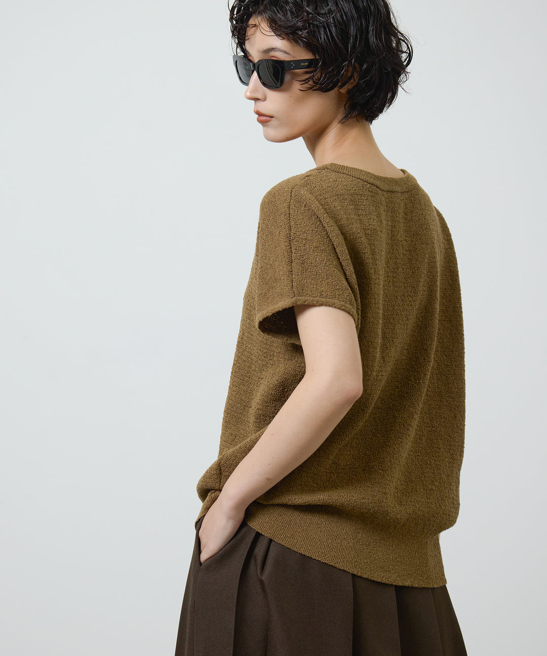 (eliuu)Boucle Loose Knit