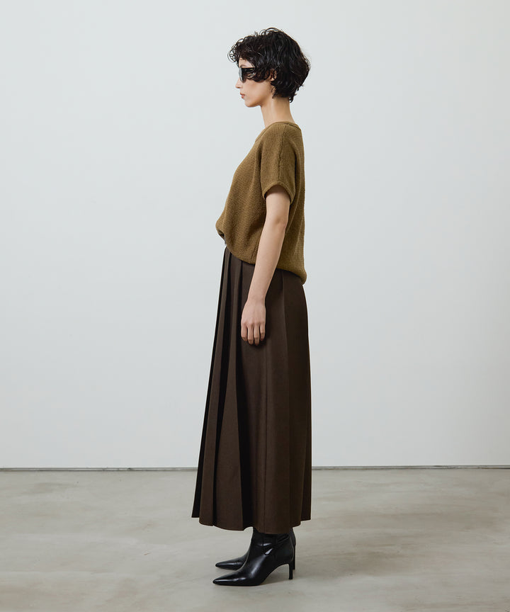 (eliuu)Pleated Long Skirt