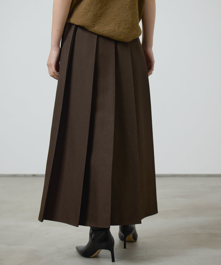 (eliuu)Pleated Long Skirt