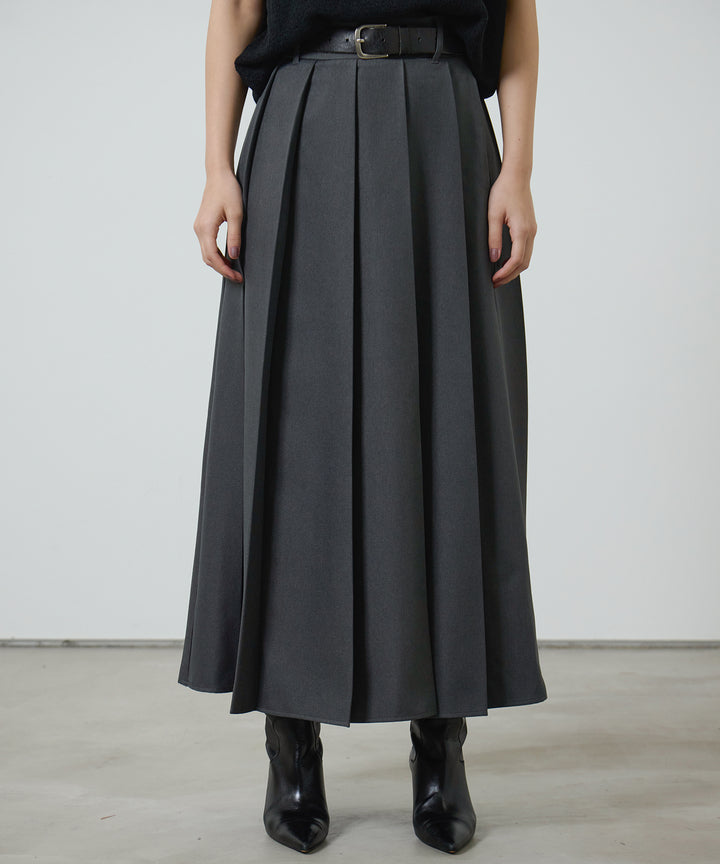 (eliuu)Pleated Long Skirt