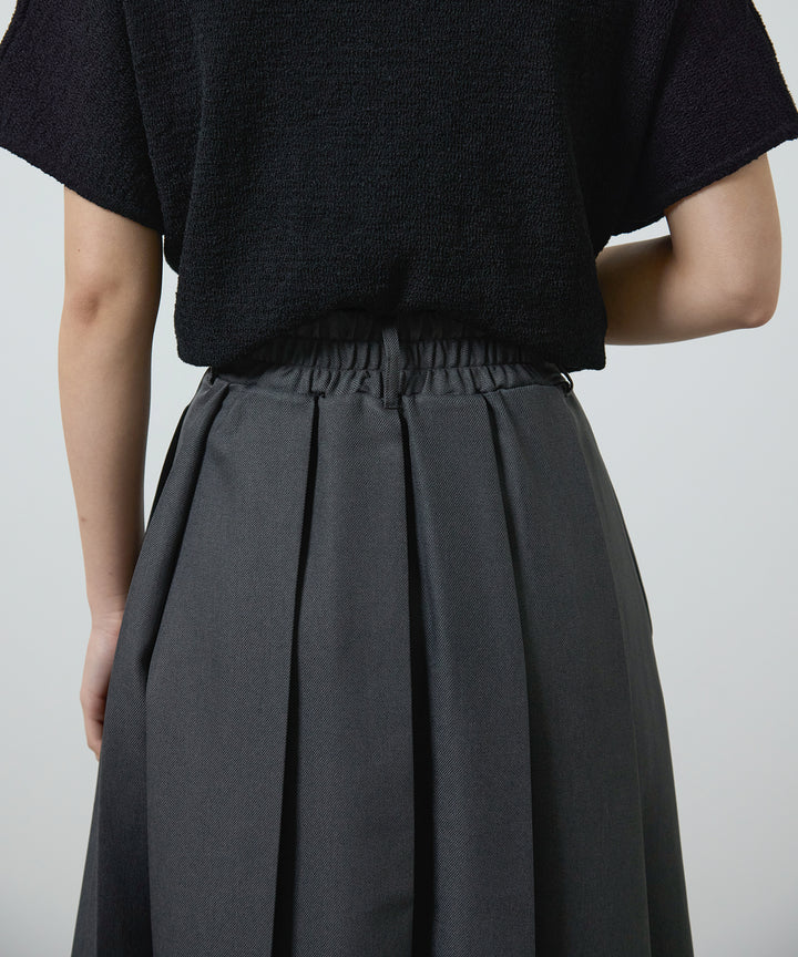 (eliuu)Pleated Long Skirt