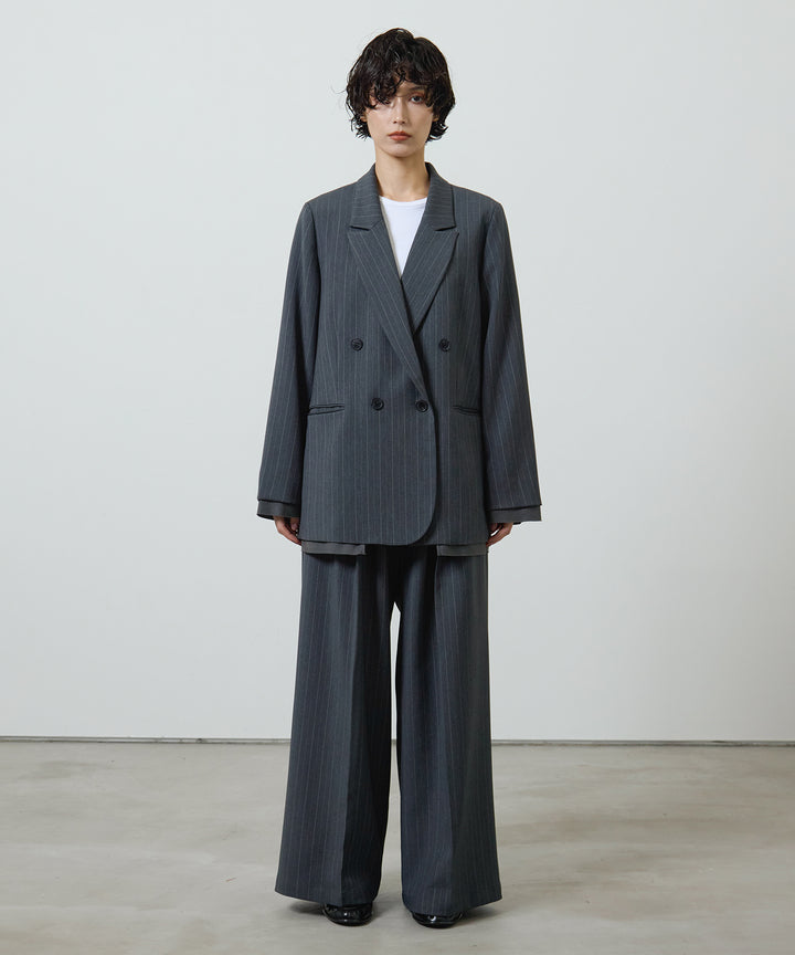 (eliuu)Twill Tuck Belt Slacks