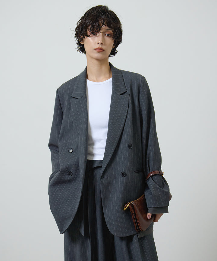 (eliuu)Twill Double Jacket