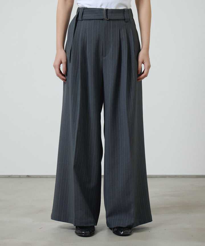 (eliuu)Twill Tuck Belt Slacks