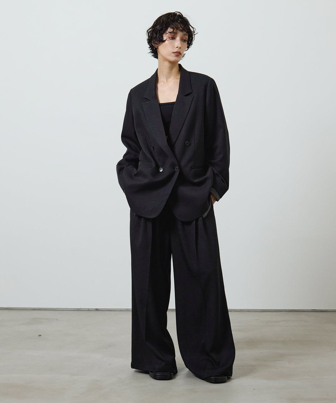 (eliuu)Twill Double Jacket