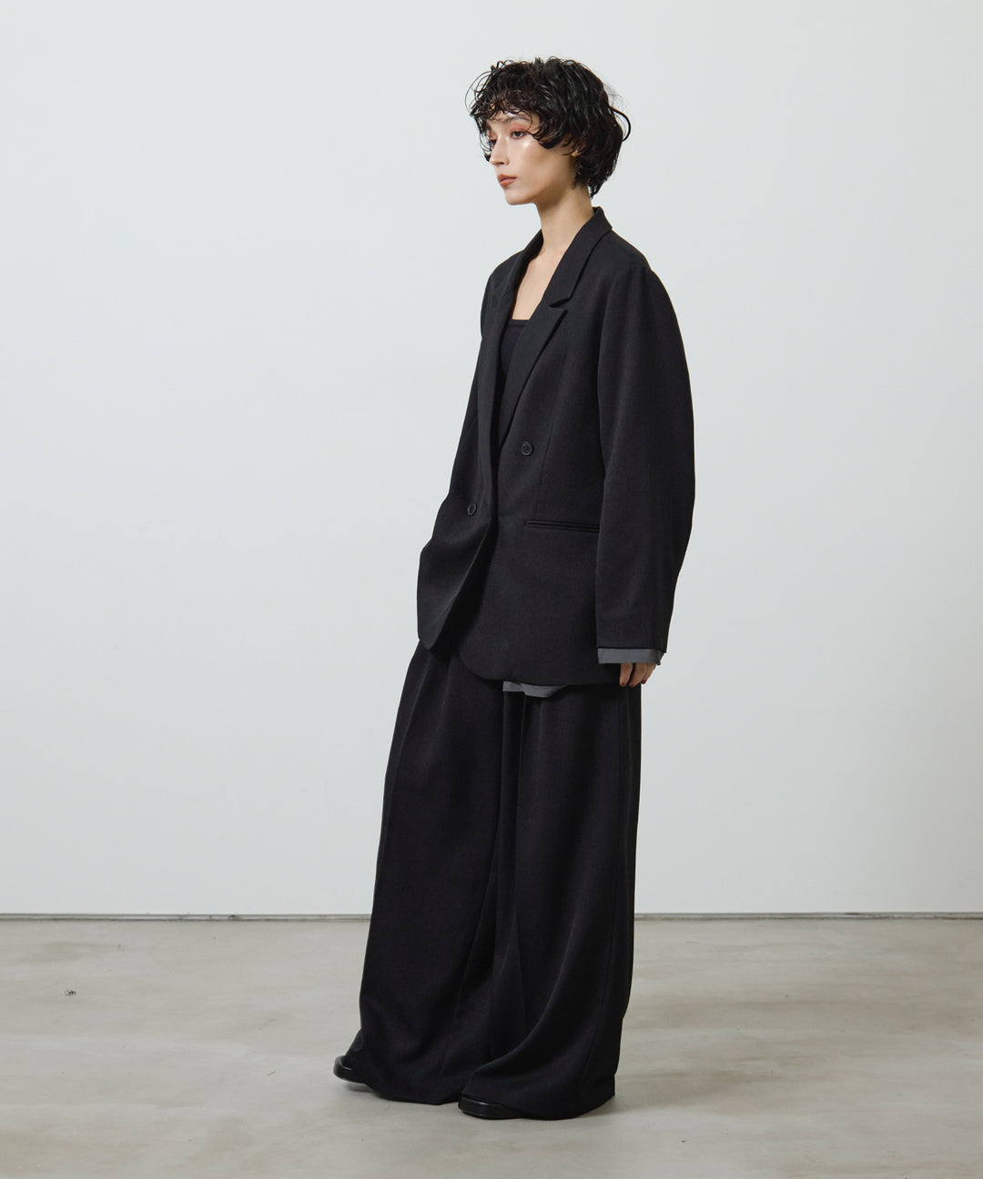 (eliuu)Twill Tuck Belt Slacks