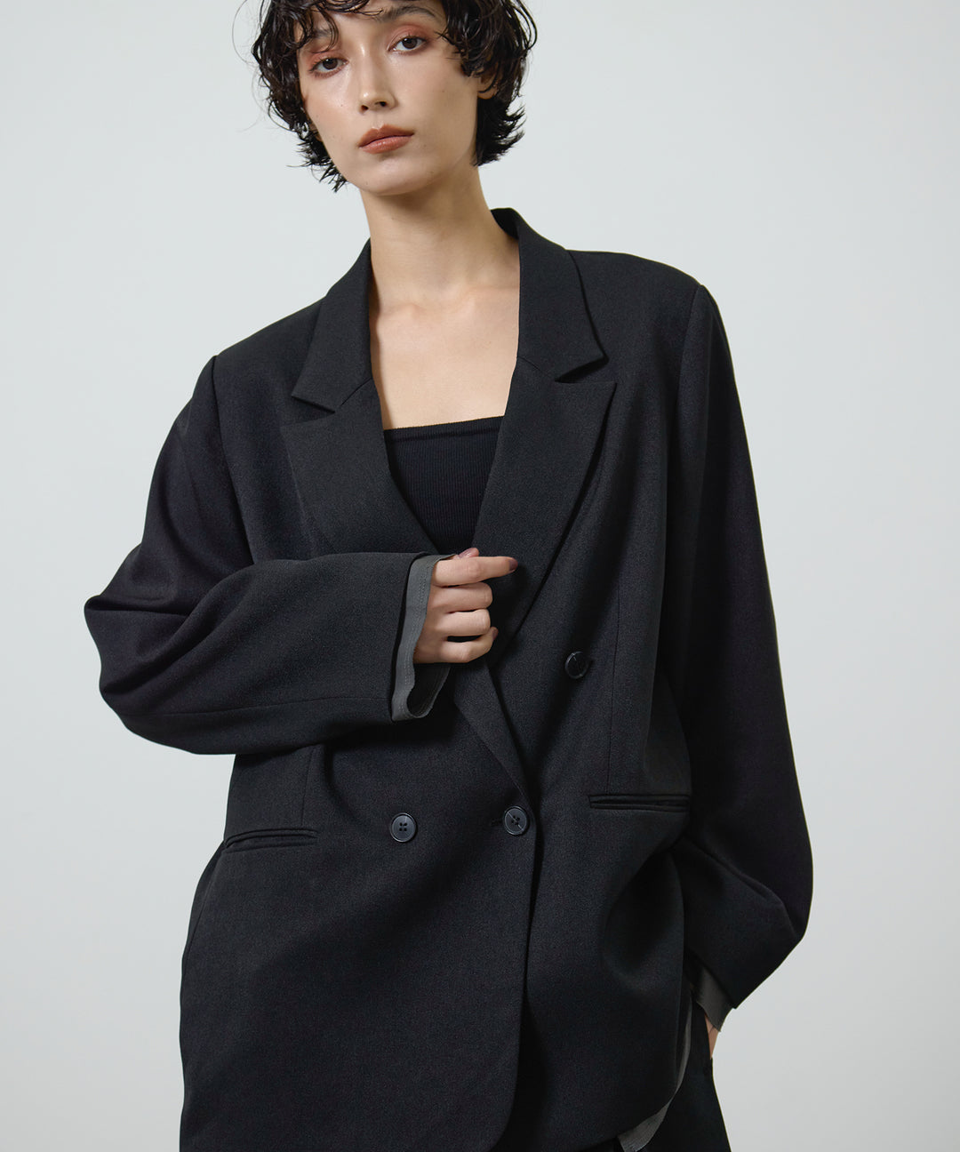 (eliuu)Twill Double Jacket