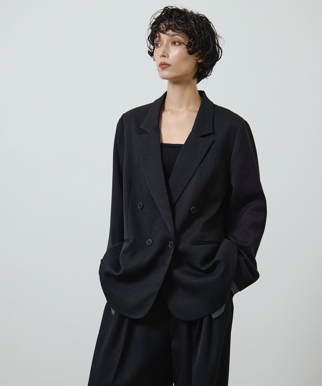 (eliuu)Twill Double Jacket