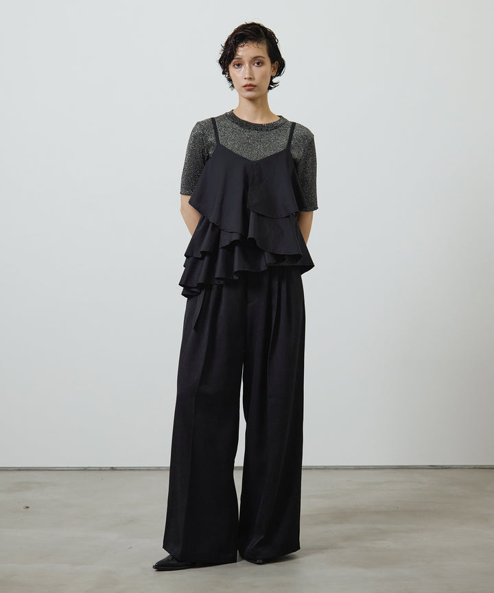 (eliuu)Twill Tuck Belt Slacks