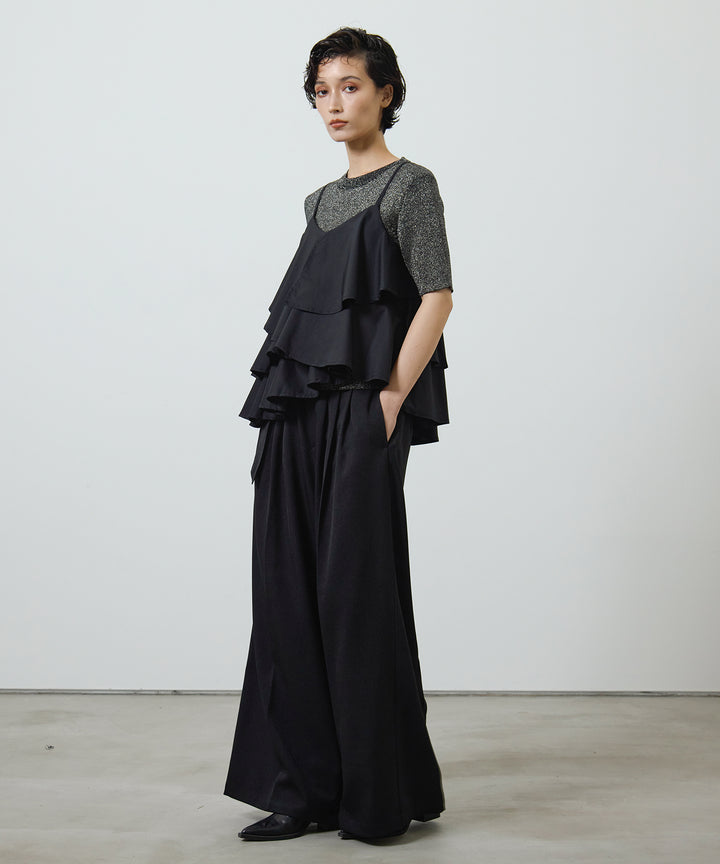 (eliuu)Twill Tuck Belt Slacks