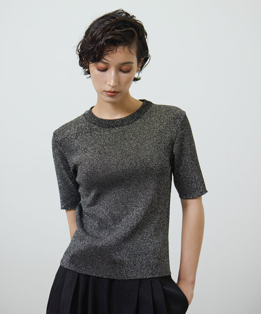 (eliuu)Glitter Knit Tops