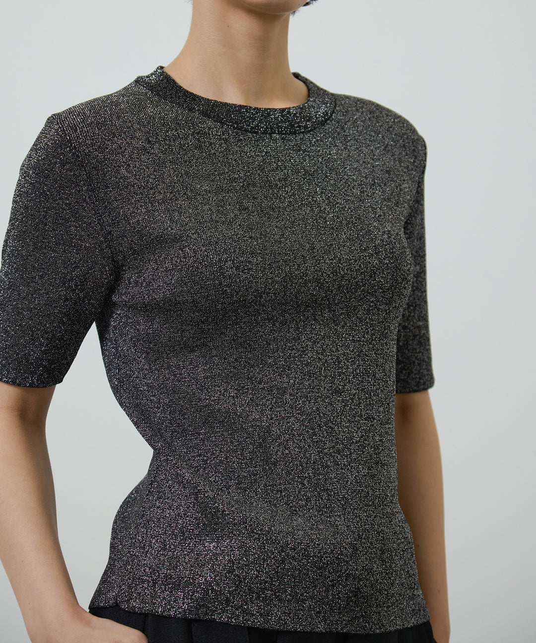 (eliuu)Glitter Knit Tops