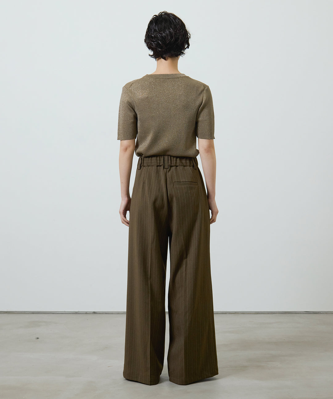 (eliuu)Twill Tuck Belt Slacks