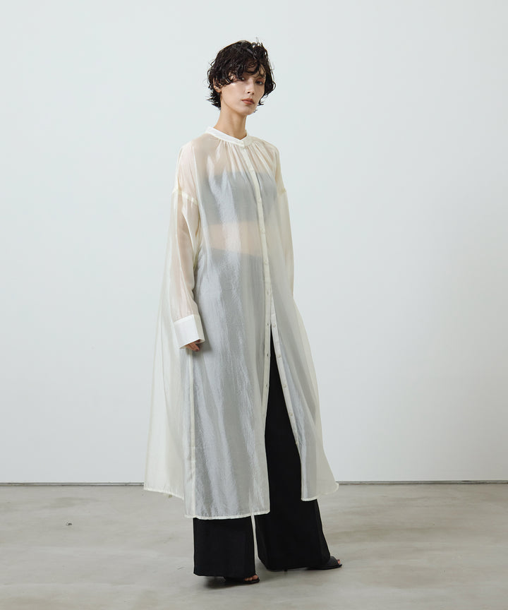 (eliuu)Sheer Gloss Shirt Onepiece
