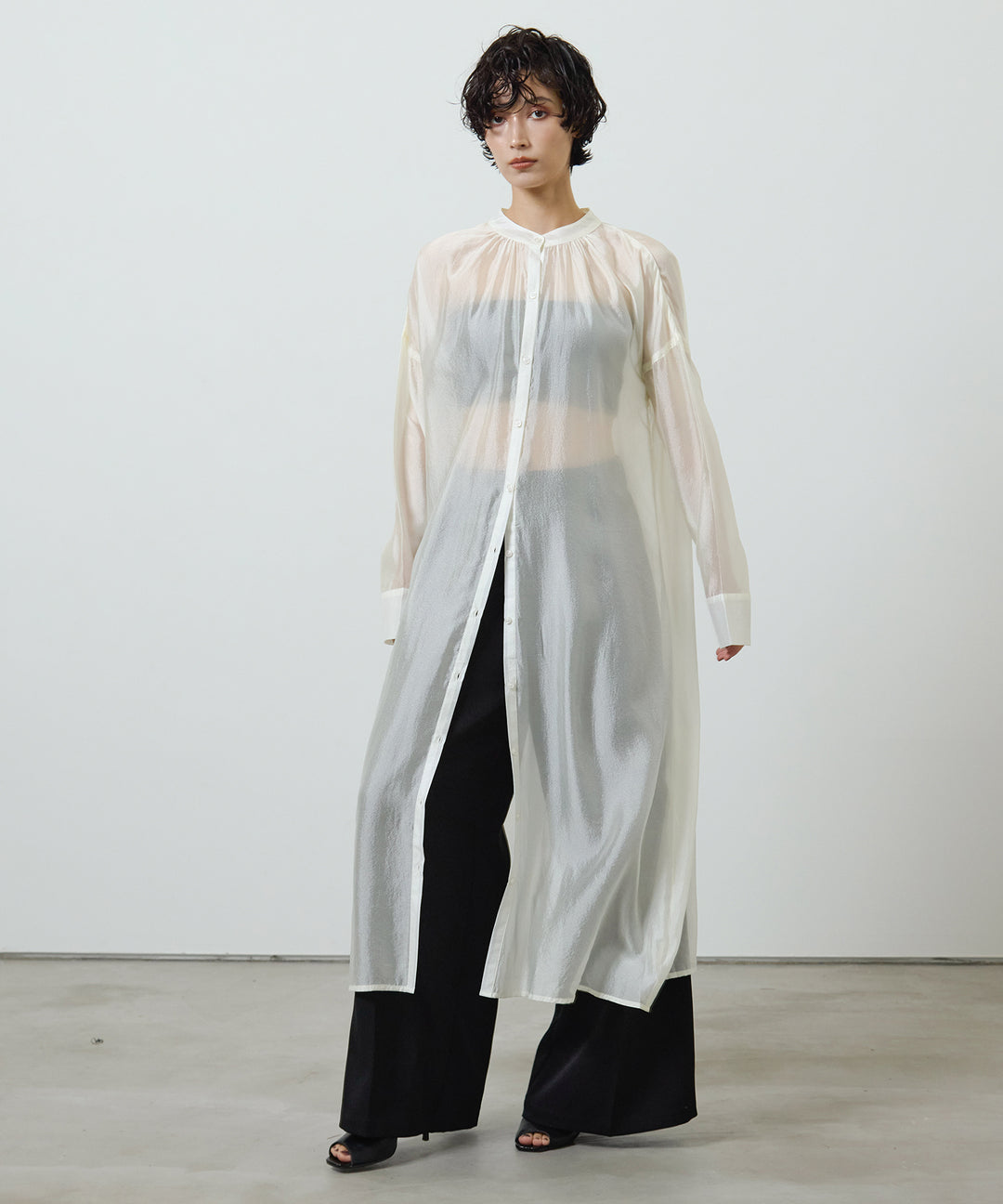 (eliuu)Twill Tuck Belt Slacks