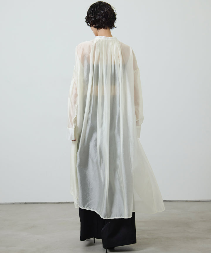 (eliuu)Sheer Gloss Shirt Onepiece