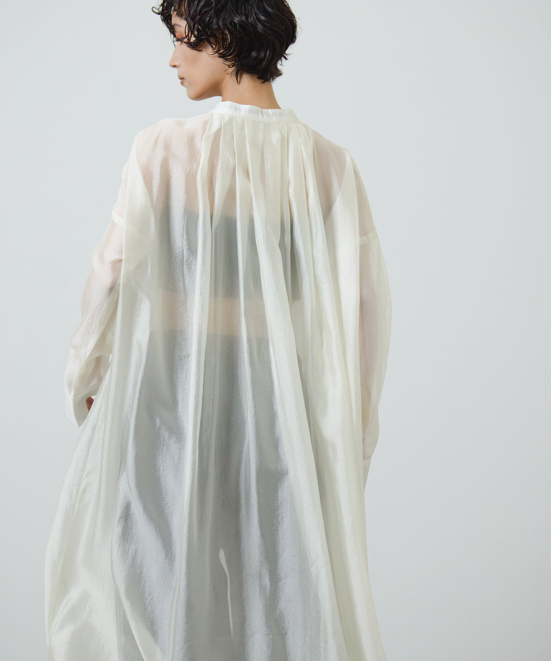 (eliuu)Sheer Gloss Shirt Onepiece