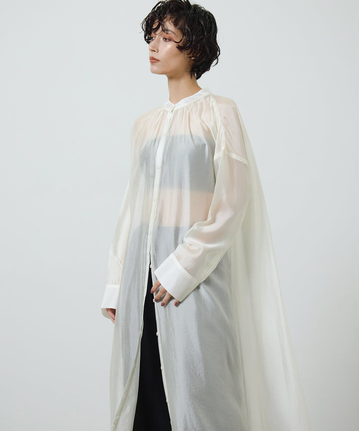 (eliuu)Sheer Gloss Shirt Onepiece