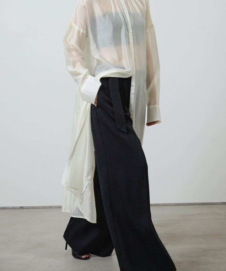 (eliuu)Twill Tuck Belt Slacks