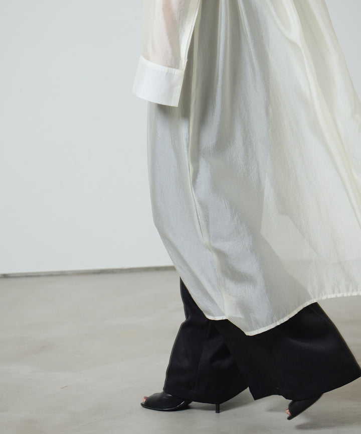 (eliuu)Sheer Gloss Shirt Onepiece