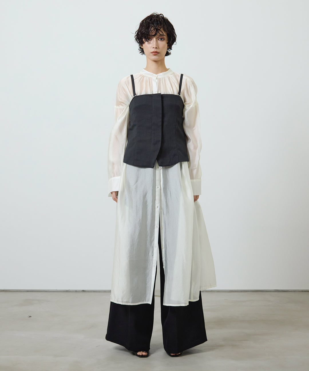 (eliuu)Zip Camisole Bustier