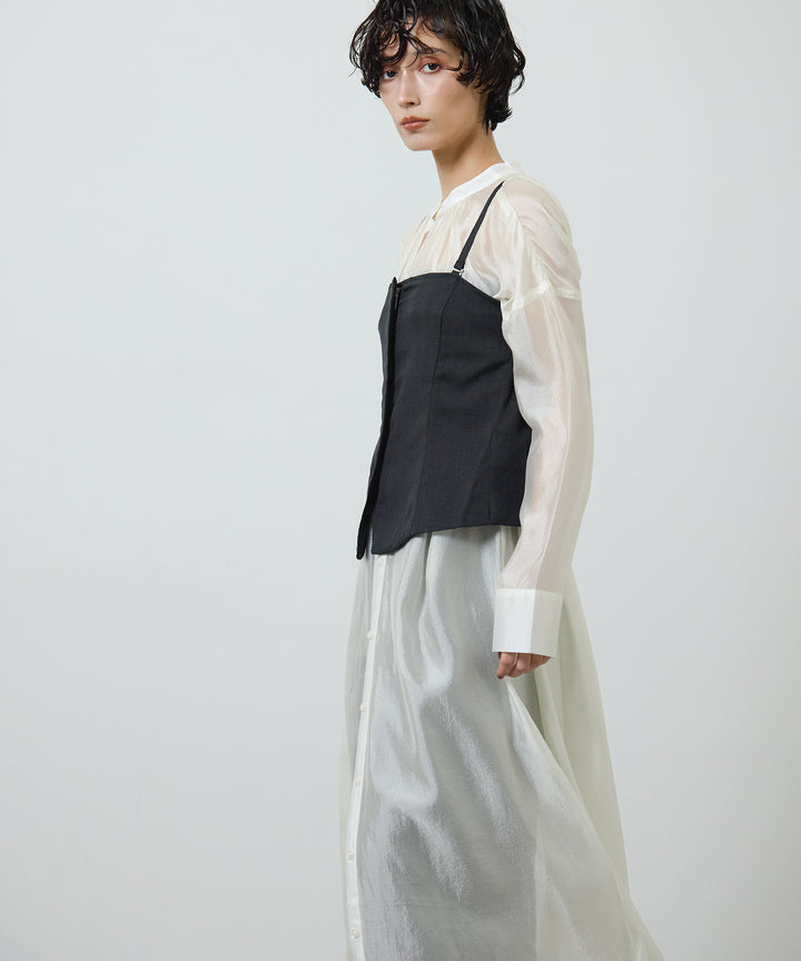 (eliuu)Zip Camisole Bustier