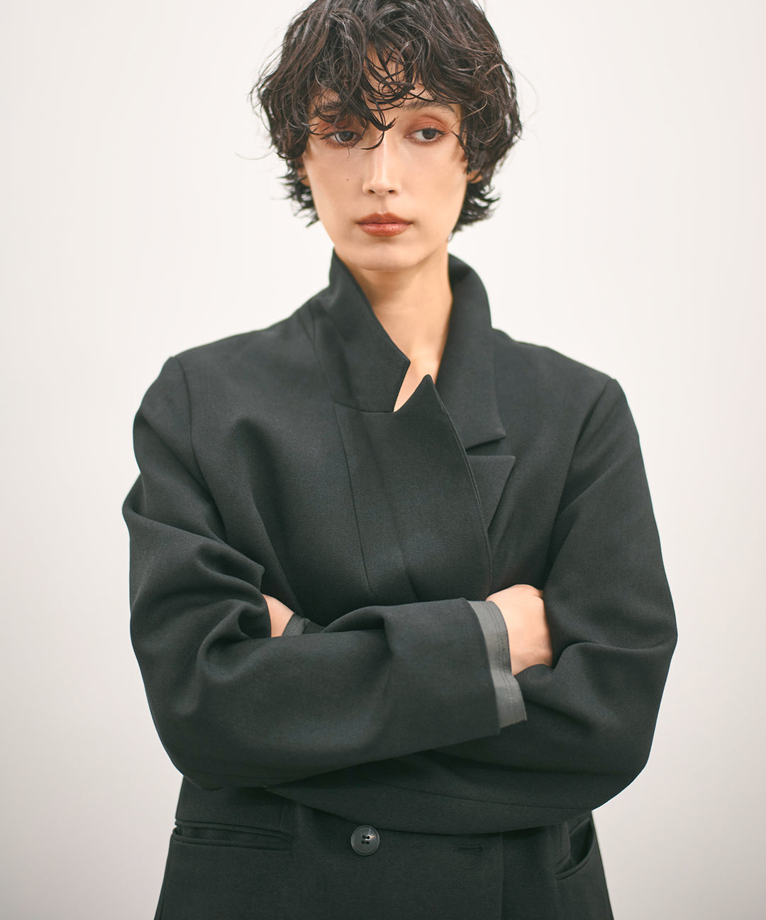(eliuu)Twill Double Jacket