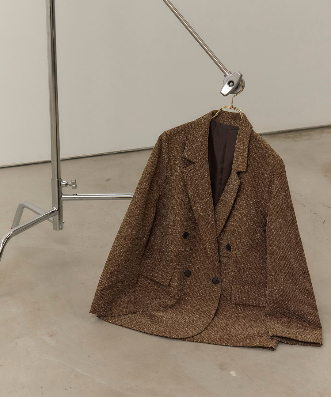[SET]Slub Color Tweed JK+Shirring Cut Long Tee+Easy Cut Pants