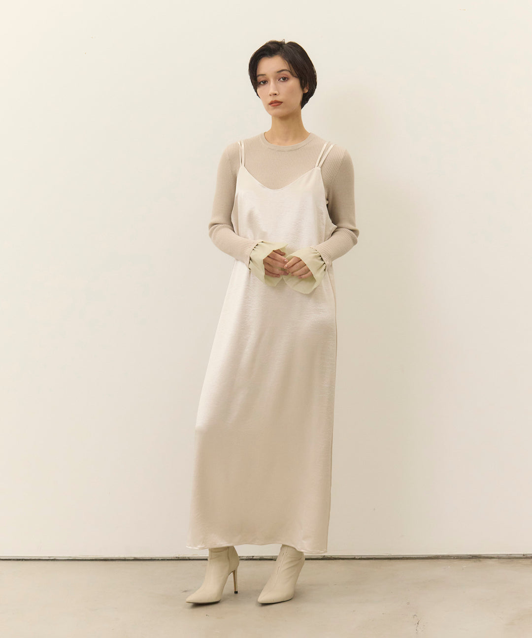 (eliuu)Satin Double C/A Onepiece
