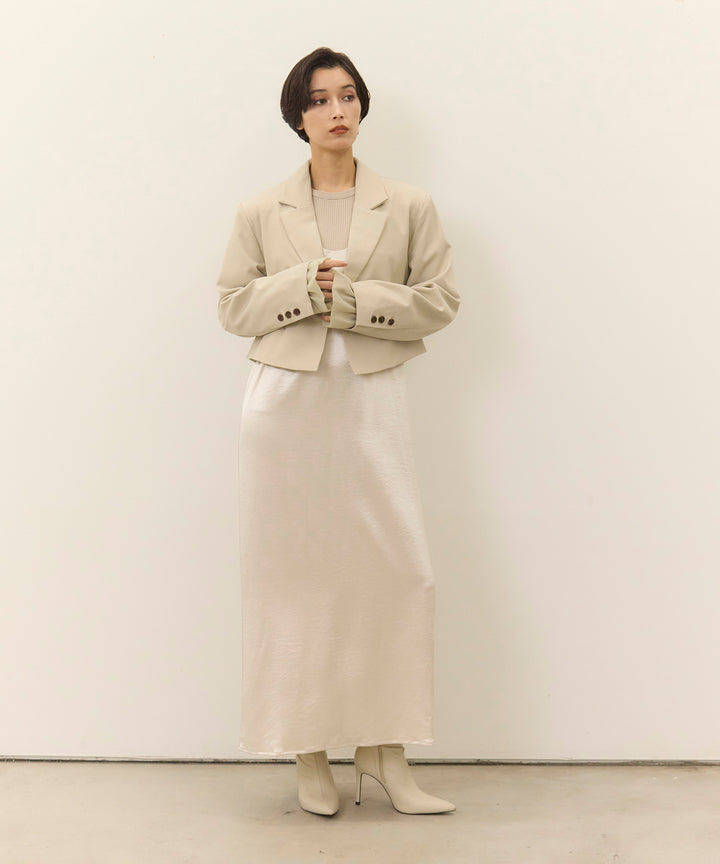 (eliuu)Twill Cropped Tailored JK