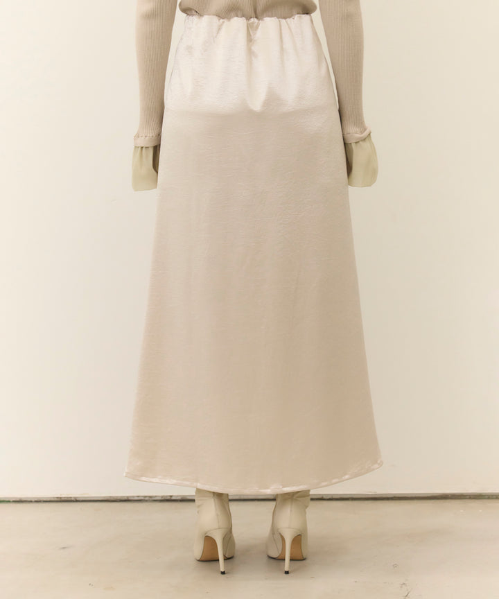 (eliuu)Satin Simple Skirt