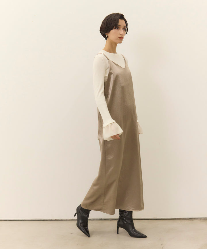 (eliuu)Ruffle Cuffs Soft Knit Top