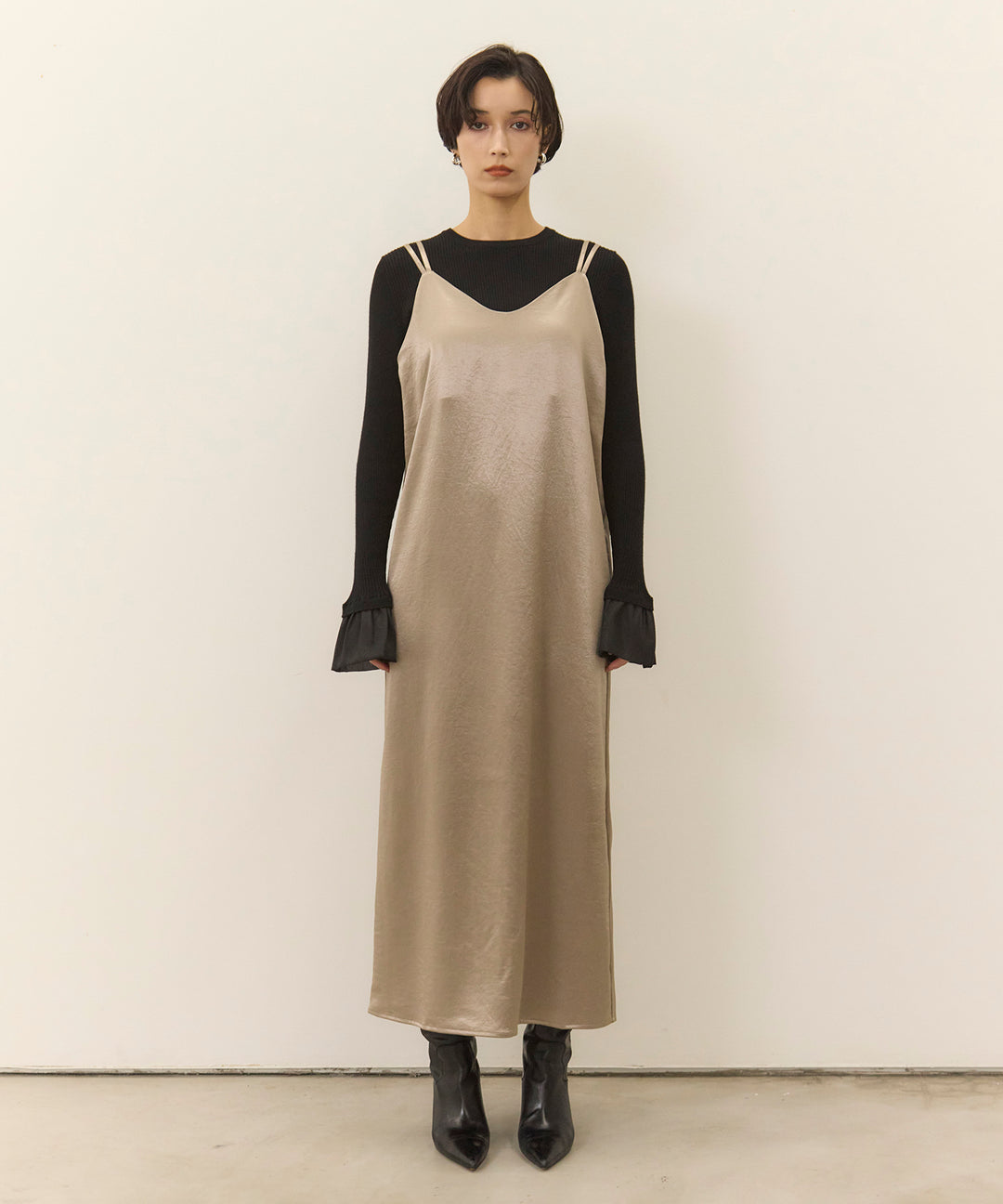 (eliuu)Satin Double C/A Onepiece