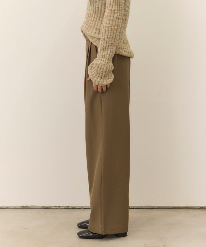 (eliuu)Twill Tuck Slacks PT