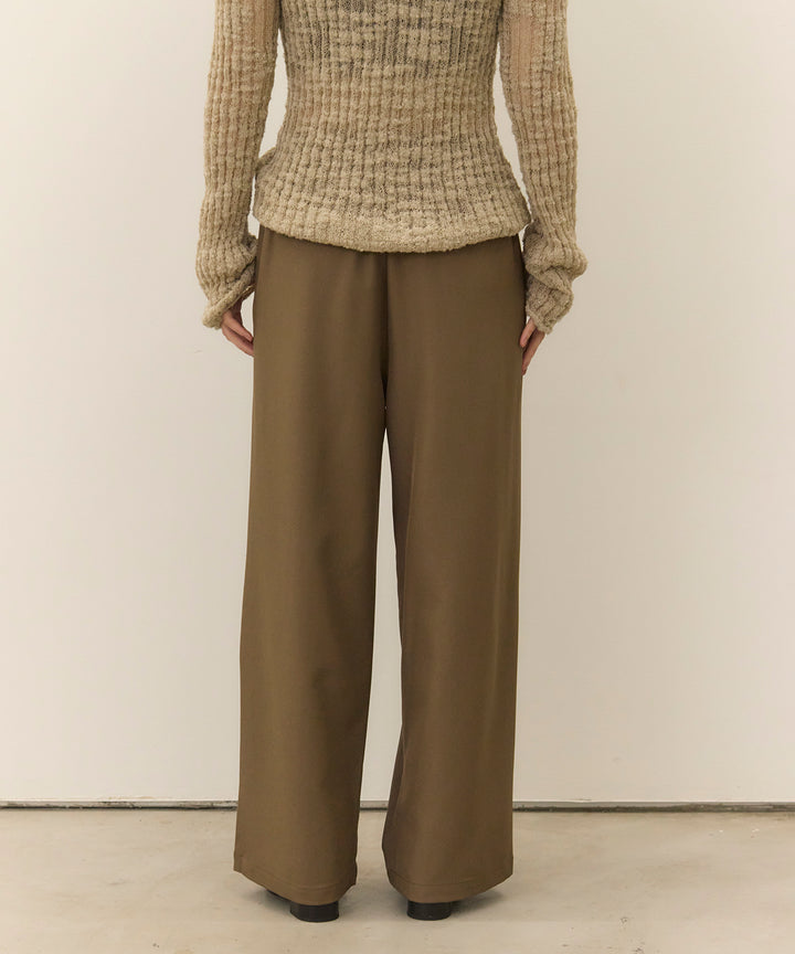 (eliuu)Twill Tuck Slacks PT